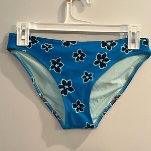 Aerie Blue Floral Bikini Bottom Size Small